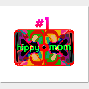 #1 Hippy Mom - Fun Hippie Mom Design Posters and Art